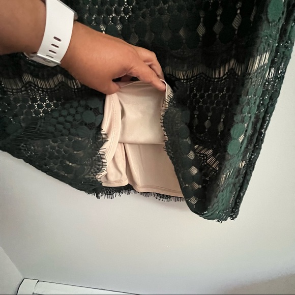 Dress Barn Green Lace Cocktail Dress Size 14W - Picture 6 of 13